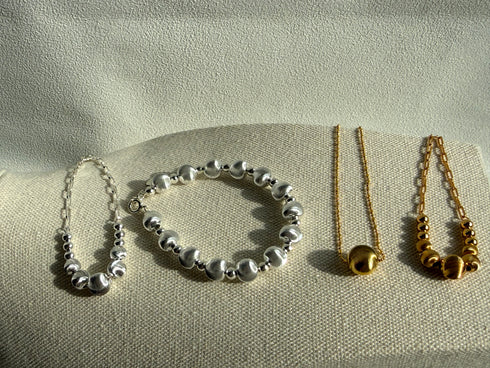 Smile Ball Bracelet – Gold Vermeil & Sterling Silver